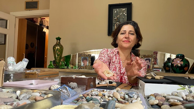 Çakıl taşları sanat eserine dönüştürülüyor