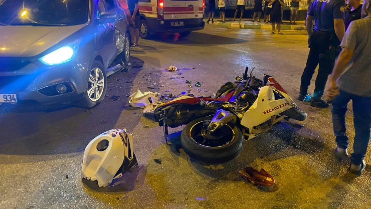 Ciple çarpışan motosikletin sürücüsü öldü
