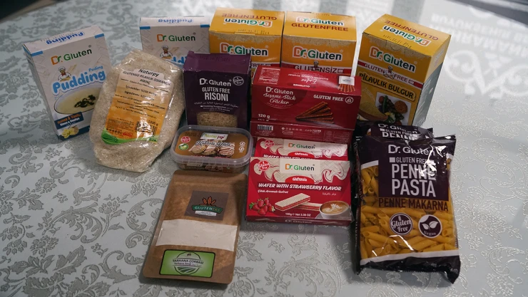 Çölyak hastalarına özel glütensiz ürünler