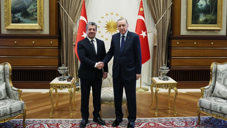 Cumhurbaşkanı Erdoğan, Mesrur Barzani'yi kabul etti