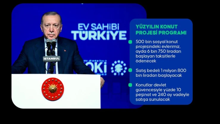 Cumhurbaşkanı Erdoğan, yüzyılın konut projesini açıkladı