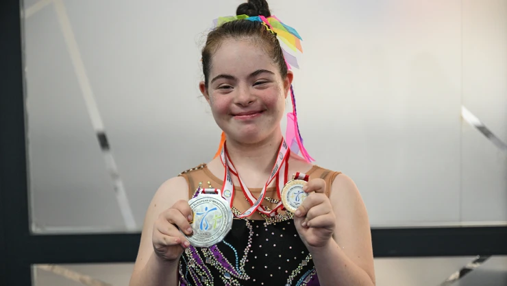 Down sendromlu cimnastikçi Selin Naz, Avrupa'da altın madalya istiyor