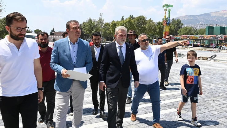 Fırat Görgel, Geleneksel Ağustos Fuarı için yapılan hazırlıkları inceledi