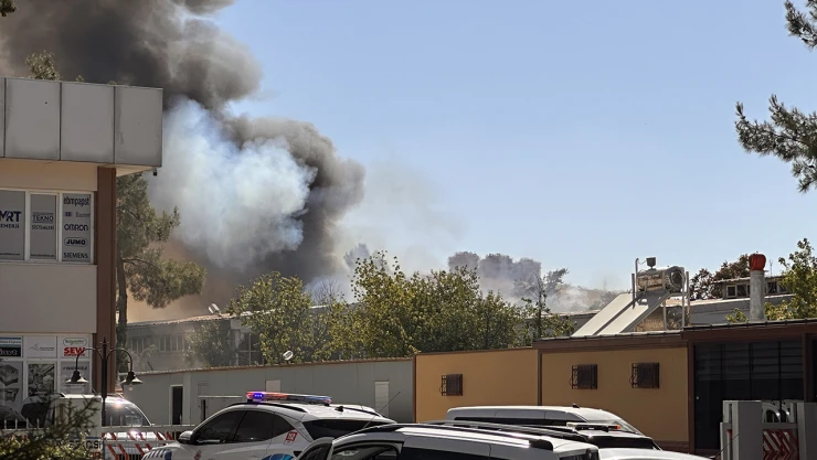 Halı fabrikasında yangın çıktı