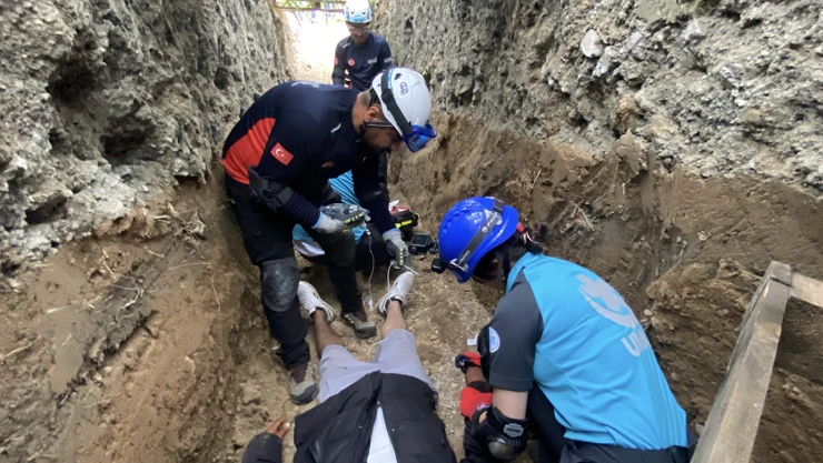 Hatay'da deprem tatbikatı