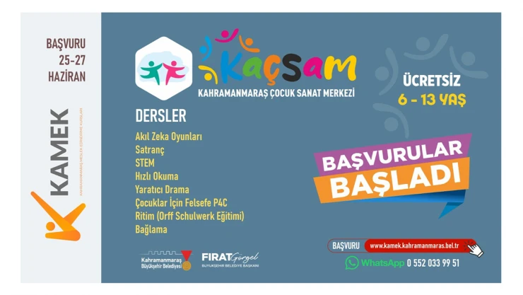 Haydi çocuklar, yaz tatilini KAÇSAM'da değerlendirmeye!