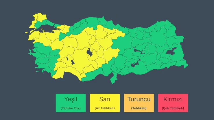 İçişleri Bakanlığı'ndan 28 il için sarı uyarı