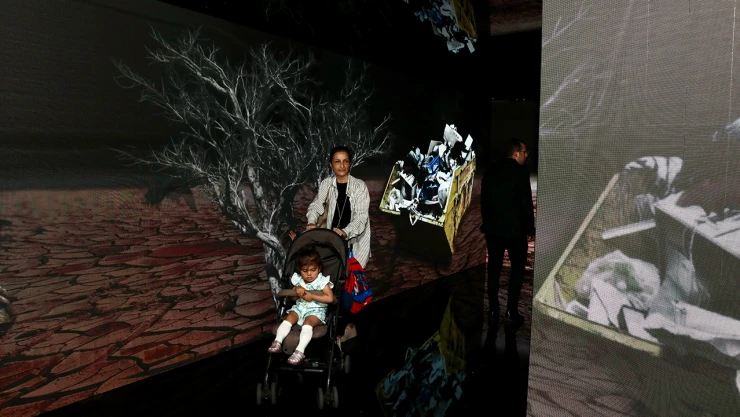 İklim tüneliyle iklim değişikliğinin sonuçları gösteriliyor