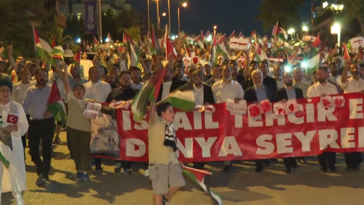 İsrail'in saldırıları ABD'nin Ankara Büyükelçiliği önünde protesto edildi