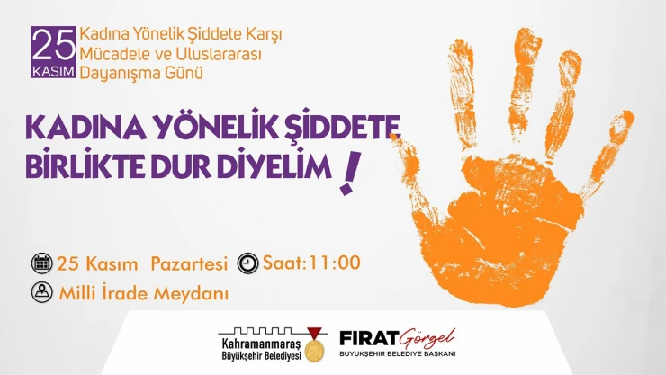 Kadına şiddete karşı Kahramanmaraş'ta etkinlik düzenlenecek