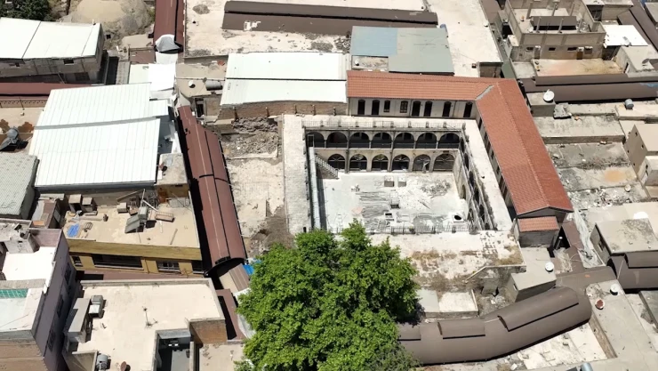Kahramanmaraş depremlerinde ağır hasar alan han, yeniden ayağa kaldırıldı
