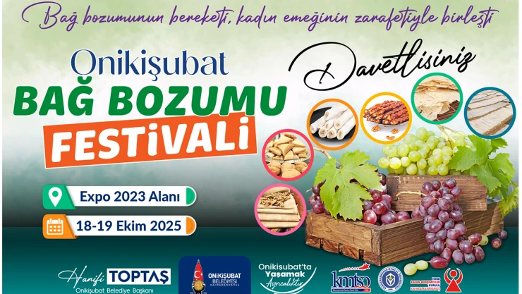 Kahramanmaraş Geleneksel Bağ Bozumu Festivali başlıyor