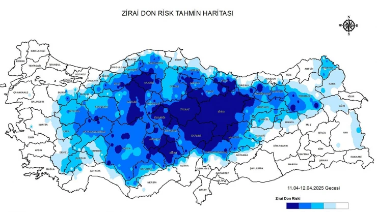 Kahramanmaraş için 4 günlük zirai don uyarısı