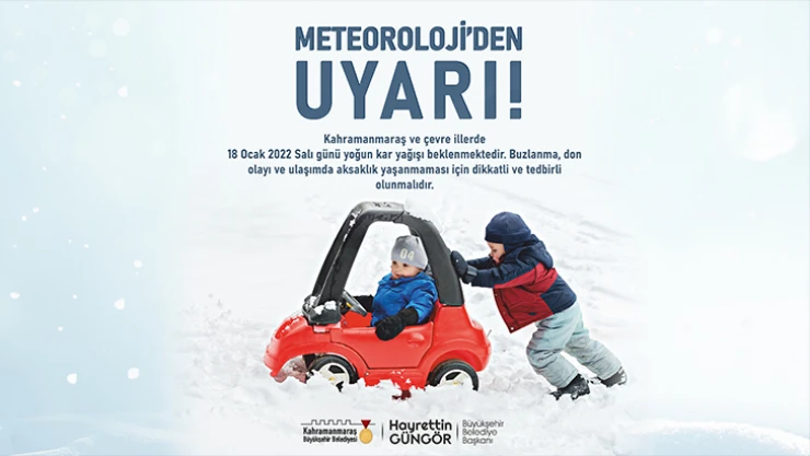 Kahramanmaraş için kar yağışı uyarısı