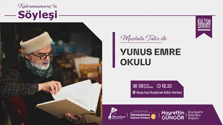 Kahramanmaraş, Mustafa Tatçı ile söyleşi etkinliğine ev sahipliği yapacak