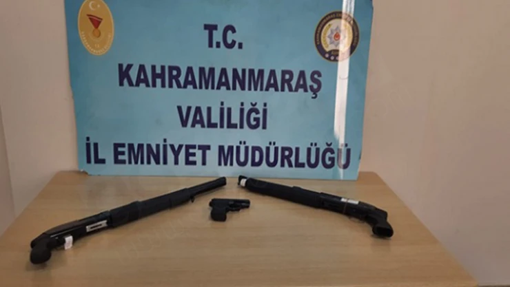 Kahramanmaraş'ta 14 adet silah ele geçirildi