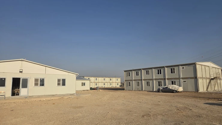 Kahramanmaraş'ta 400 kişilik şantiye tipi konteyner yapılar kuruldu