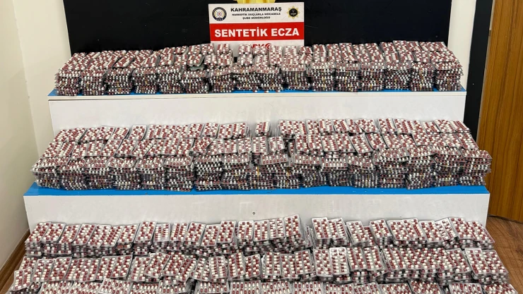 Kahramanmaraş'ta 44 bin sentetik hap ele geçirildi