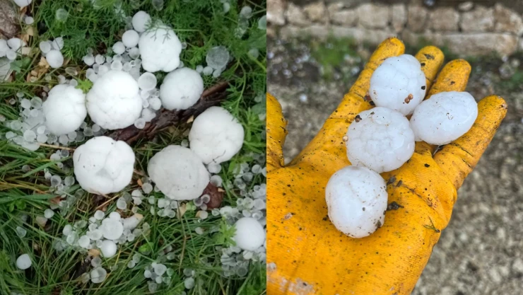 Kahramanmaraş'ta ceviz büyüklüğündeki dolu hayatı felç etti