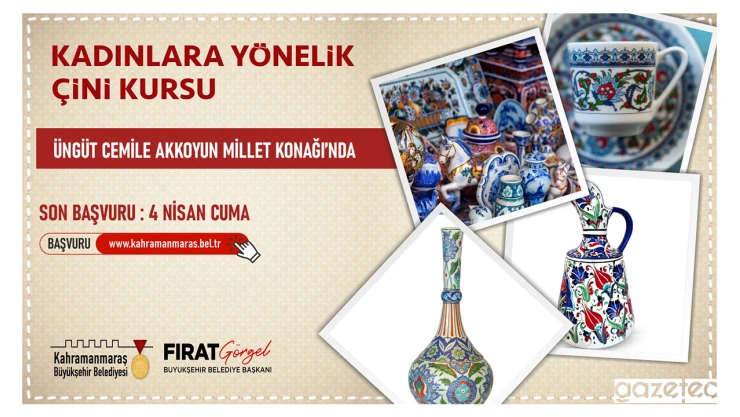 Kahramanmaraş'ta çini kursu başvuruları başladı