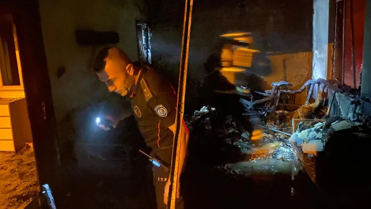 Kahramanmaraş'ta ev yangını