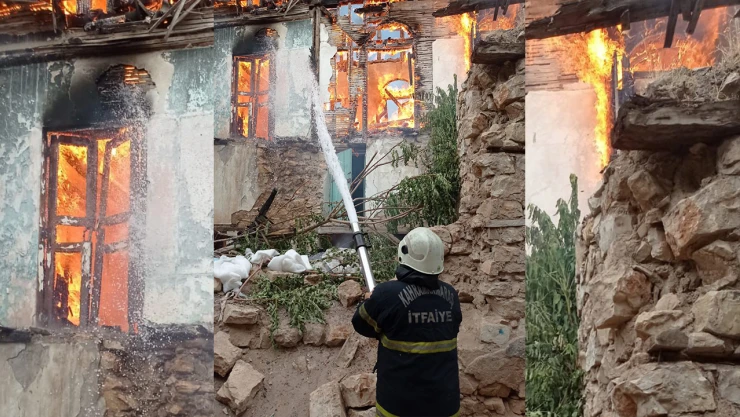 Kahramanmaraş'ta metruk binada yangın
