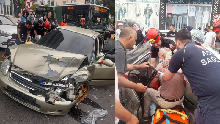 Kahramanmaraş'ta otomobil ile halk otobüsü çarpıştı! 3 yaralı