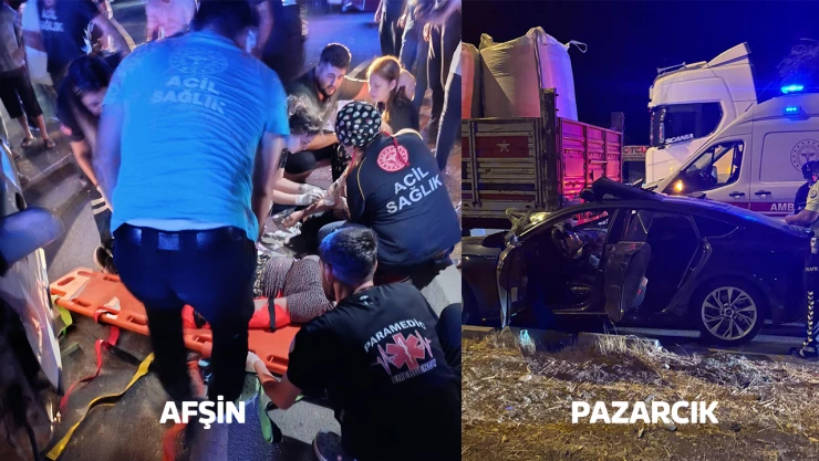 Kahramanmaraş'ta peş peşe trafik kazaları