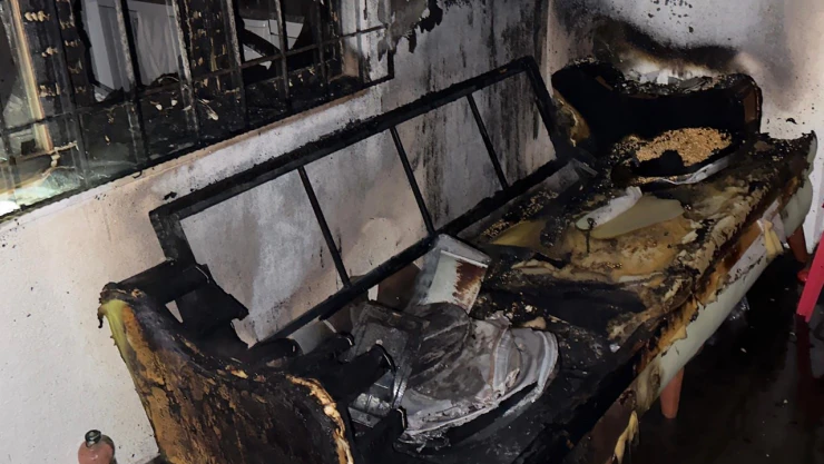 Kahramanmaraş'ta tek katlı evde korkutan yangın