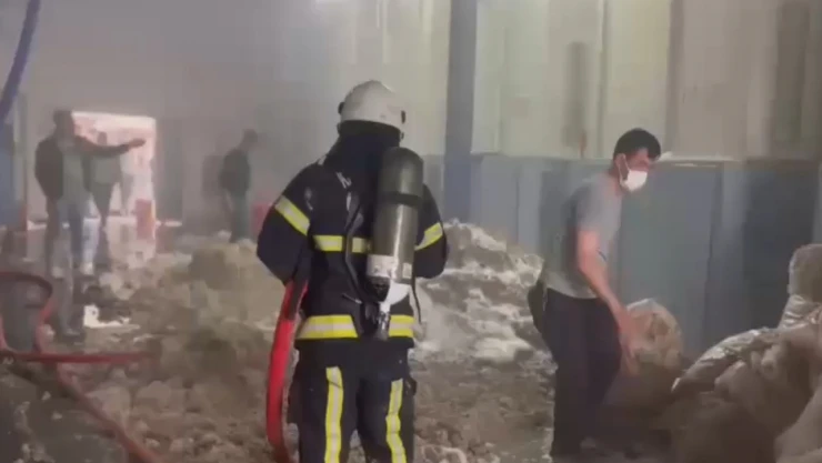 Kahramanmaraş'ta tekstil fabrikasında yangın