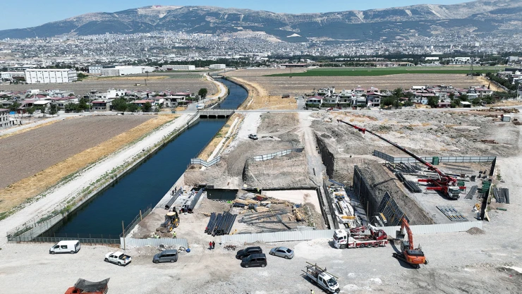 Kahramanmaraş'ta terfi istasyonunun inşası sürdürülüyor