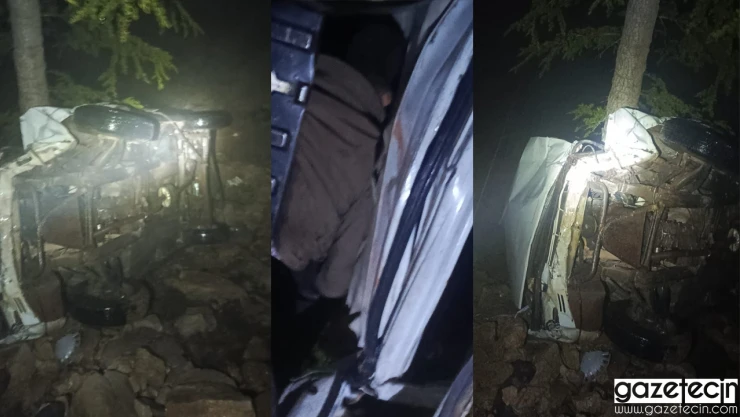 Kahramanmaraş'ta uçuruma yuvarlanan otomobilden 2 kişi kurtarıldı