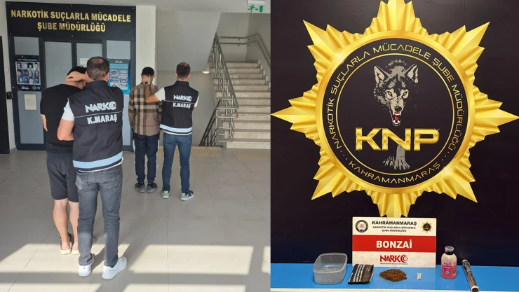 Kahramanmaraş'ta uyuşturucu operasyonunda yakalanan 2 zanlıdan 1'i tutuklandı