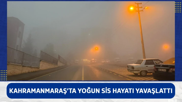 Kahramanmaraş'ta yoğun sis hayatı yavaşlattı