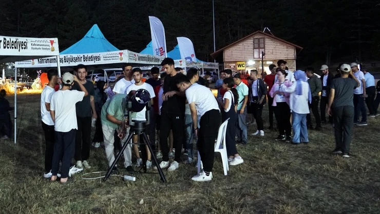 Kahramanmaraşlı gençler, Başkonuş'ta gökyüzünü keşfe çıktı