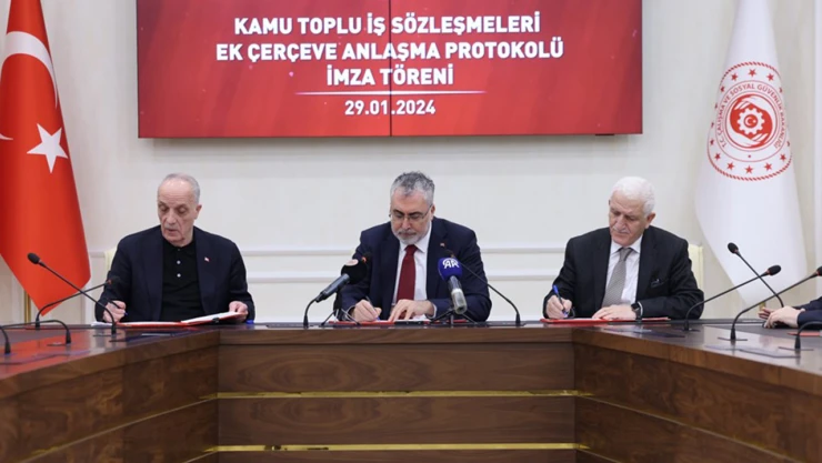 Kamu Toplu İş Sözleşmeleri Ek Çerçeve Anlaşma Protokolü İmzalandı