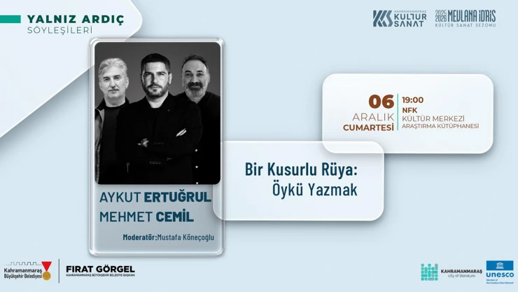 Kültür sanat etkinlikleri yalnız ardıç söyleşileri ile devam edecek