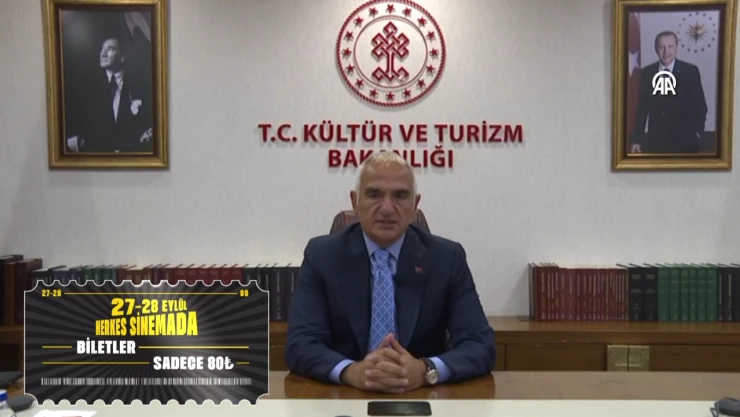 Kültür ve Turizm Bakanı Ersoy'dan Türkiye Sinema Festivali'ne ilişkin paylaşım