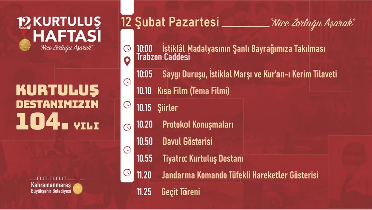 Kurtuluş'un 104. Yılında çeşitli etkinlikler düzenlenecek