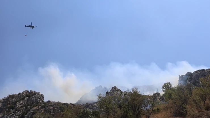 Makilik ve ormanlık alanda çıkan yangın kontrol altına alındı