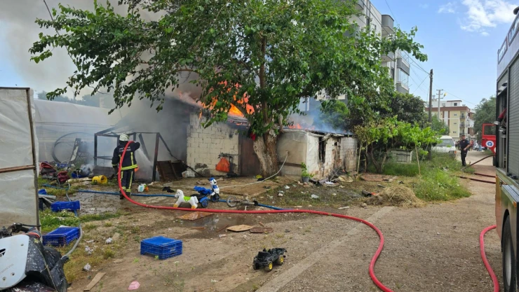 Müstakil ev, alevlere teslim oldu