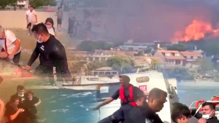 Orman yangınlarında mahsur kalan 348 kişi kurtarıldı