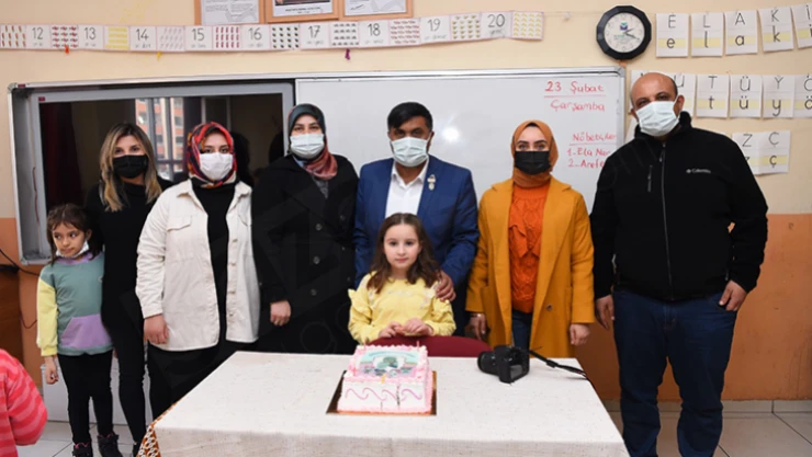 Şehit kızı Rabia Begüm'e doğum günü sürprizi