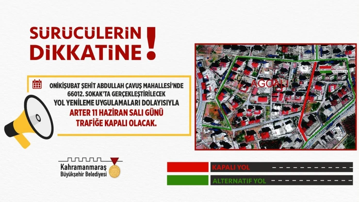 Sürücülerin dikkatine! O arter bir gün trafiğe kapalı olacak