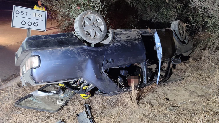 TAG otoyolunda takla atan otomobilde ölü ve yaralılar var