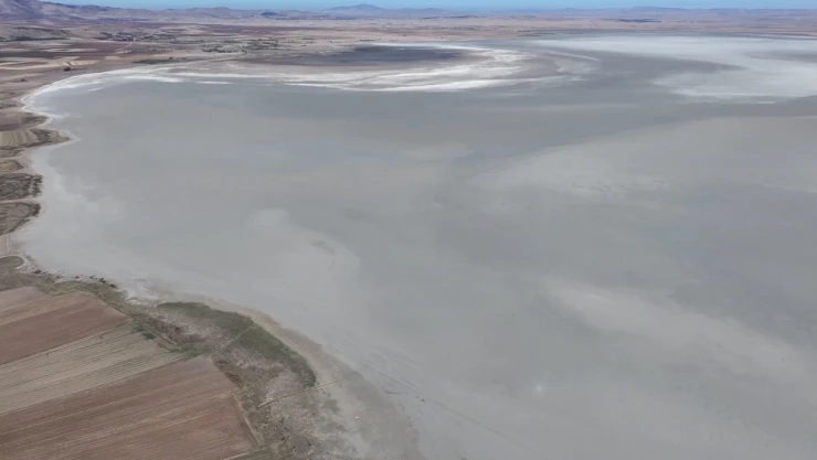 Tamamen kuruyan Seyfe Gölü Kuş Cenneti sessizliğe büründü