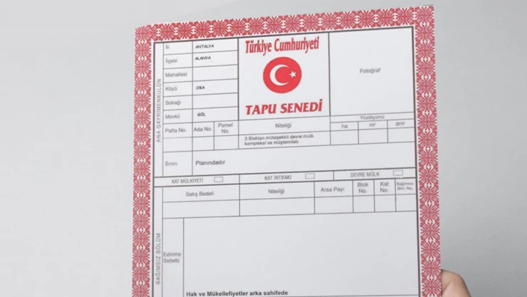 Tapu işlemlerine zam