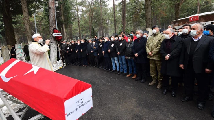 Terör gazisi Hüseyin Darendeli ebediyete uğurlandı