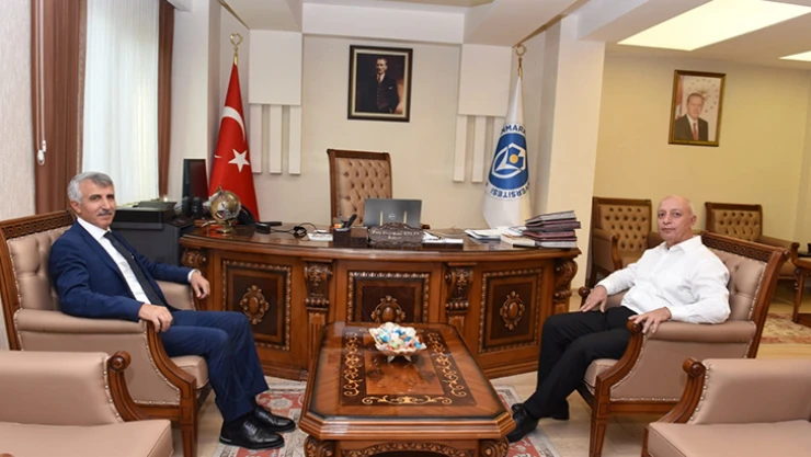 Vali Ünlüer, KİÜ Rektörü Bakan'ı ziyaret etti