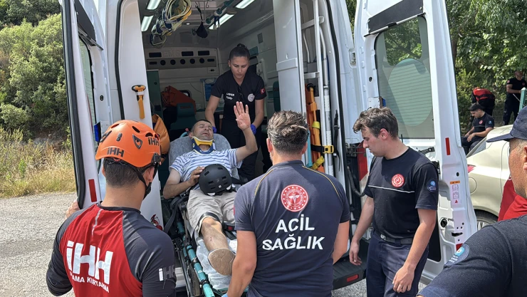 Yamaç paraşütü kazasında bir kişi yaralandı